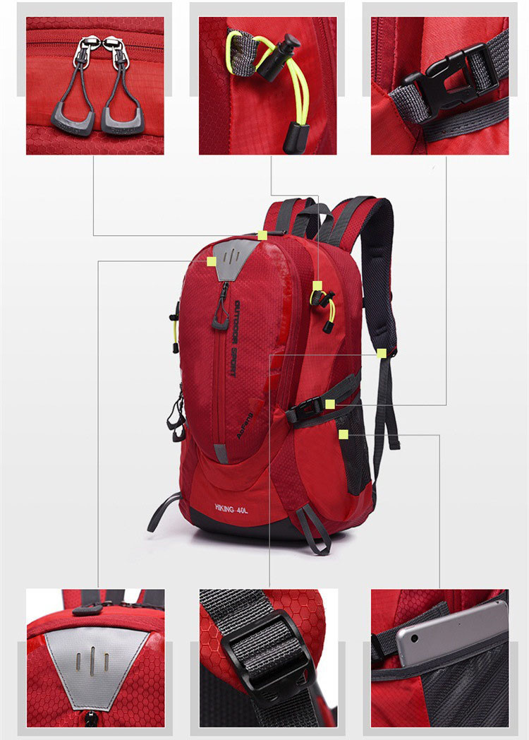 40L Light Waterproof Outdoor Bag Hiking Backpack Travel Camping Mountain Mochila