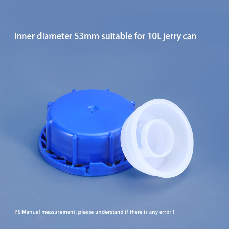 2022 Plastic Lid 53mm Blue Screw Cap Lid For 5L Jerry can Customized Logo Acceptable