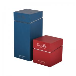 Quality Blue Red Perfume Bottle Boxes 2mm Paperboard Hot Foil Stampping wholesale