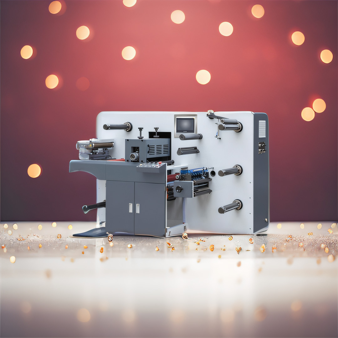 PRECISE FULL SERVO INTERMITTENT ROTARY DIE CUTTING MACHINE WITH 350MM MATERIAL FEEDING WIDTH IML LABEL WITH CONVEYOR