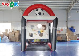 China Inflatable Football Toss Game PVC Tarpaulin Inflatable Soccer Batting Cage Football Speed Tent 2.5*3.5*3.6m on sale