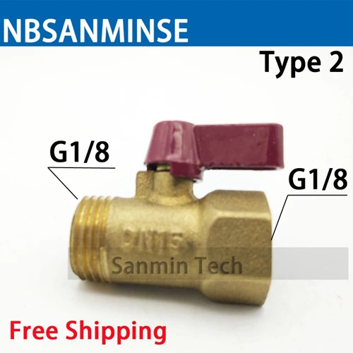 Ball Valve Air Compressor Parts G 1/2 G 1/8 1PC NBSANMINSE