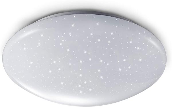18W LED Deckenleuchte Badezimmer, Wasserdicht Deckenlampe, 1600lm 2700K Warmweiß