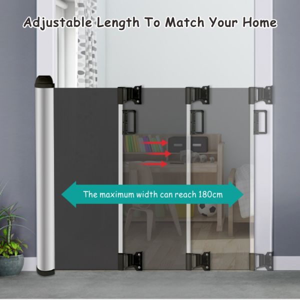 Removable Extendable Mesh Pet Gate Retractable Extra Wide Multiscene