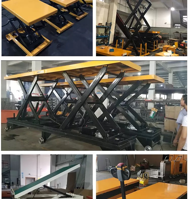 2000kg Hydraulic double scissor Lift Table truck with CE