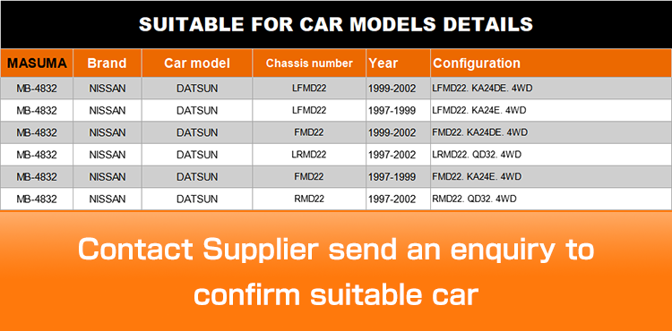 MB-4832 MASUMA Auto Suspension Systems Ball Joint 54501-2S688 for NISSAN DATSUN FMD22