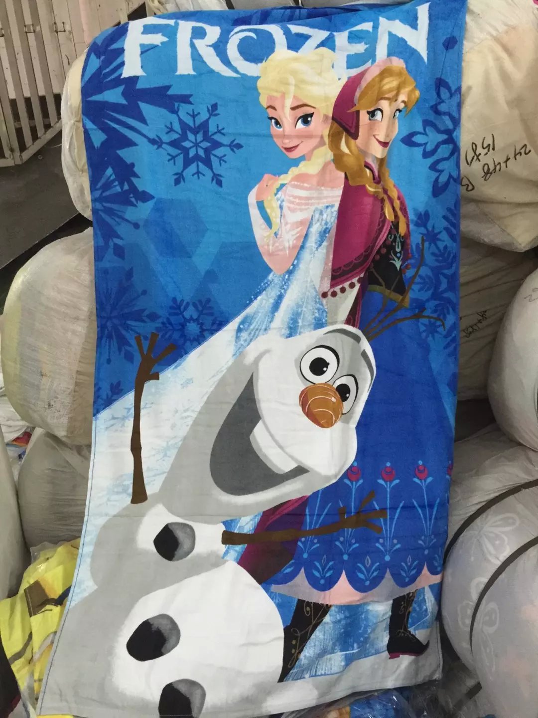 Factory Outlet Disney Cartoon Beach Towel 100% cotton velour reactive printed beach towels