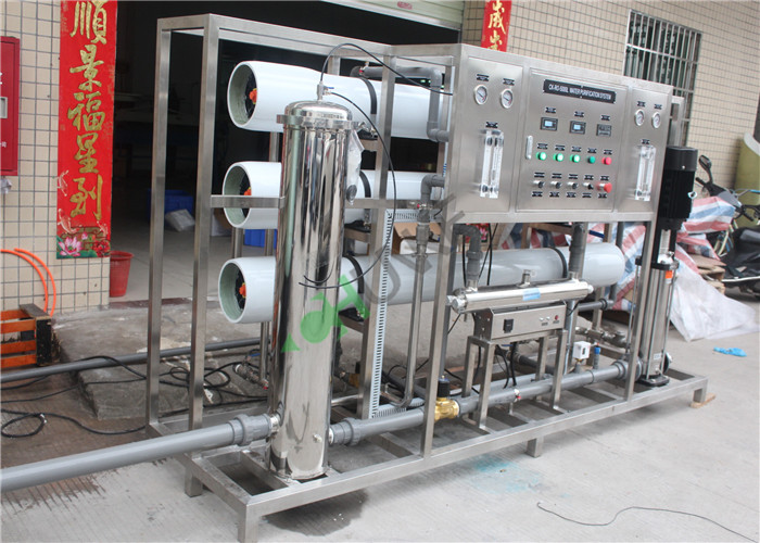 Single Reverse Osmosis Water Purification Equipment , 5 TPH Water Purifying Plant