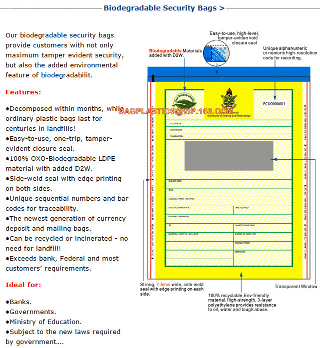 Bank Security Cash Bags/Coin Deposit Bags, Custom Large Clear Heavy Duty Plastic Security Coin Deposit Bags Cash Money B