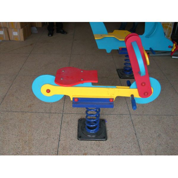 Mini Kids Spring Rider Playground Equipment , Outdoor Spring Riding Toys KP-F008