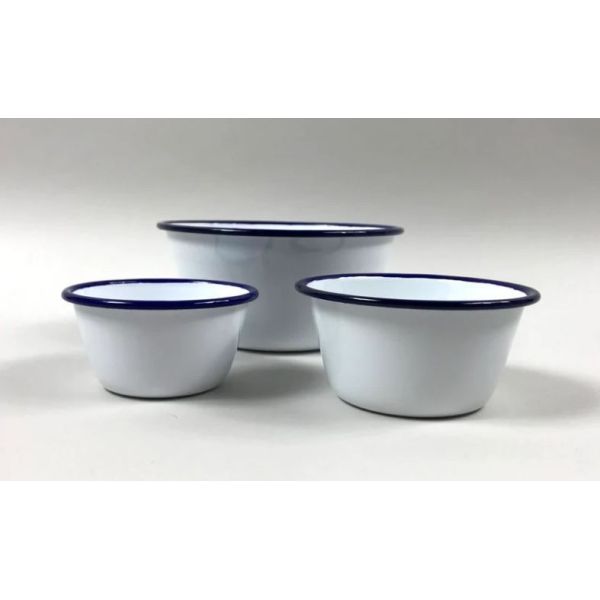 Double Coating Enamel Puddin Bowl Sets 80ml 500ml Functional Kitchen Accessories