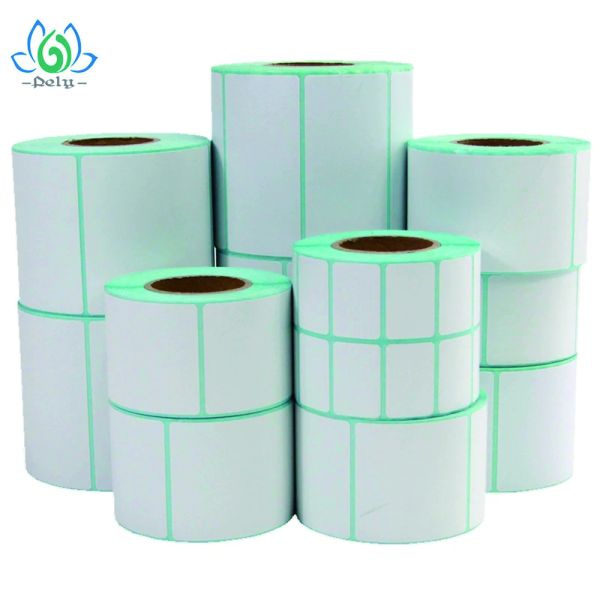 Waterproof High Adhesive Blank Vinyl Record Label Stickers , Blank Roll Labels