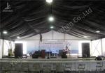 Luxury Linings Decorated Fabric 20x20 party tent With Sidewalls , Aluminum Frame
