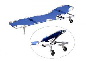China Aluminum Alloy Folding Stretcher Medical Emergency Stretcher With Wheels ALS-SA102 on sale