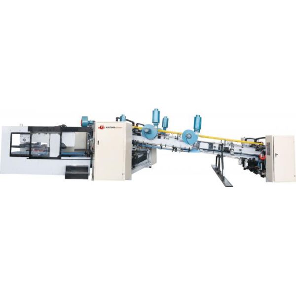 Fully Automatic Carton Box Making Machine Flexo Printer Slotter Die Cutter Folder Gluer Bundler