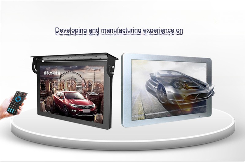 18.5 Inch Bus 4G Android TV LCD LED Advertising Video Monitor Signage Display For Taxi Coach Vehicle