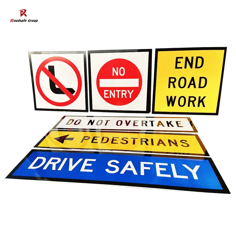 Australian Standard Class 1 Reflectivity Traffic Sign PVC Controller Corflute with 600mm Road Safety Signs