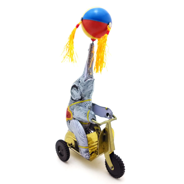Theme Folk Custom Ms833 Elephant Riding Tricycle Tintoy Tin Tin Retro Collection Toy