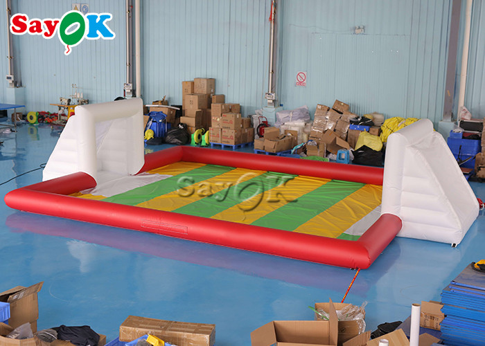 Inflatable Party Games 10x7m Red Pvc Inflatable Sports Games Carnival Blow Up Soccer Field