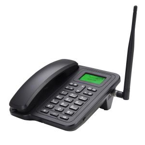 Quality Black Dual SIM GSM Fixed Wireless Phone Alarm Clock SMS wholesale