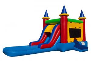 Quality Colourful Inflatable 5 In 1 Combo Bounce House , Magic Castle Bounce House Nontoxic wholesale