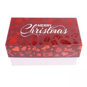 China Custom Printed Paper Christmas Box With Lid For Gift Packaging on sale