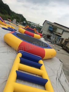 China PVC Inflatable Water Parks / Inflatable Water Trampoline And Slide For Family on sale