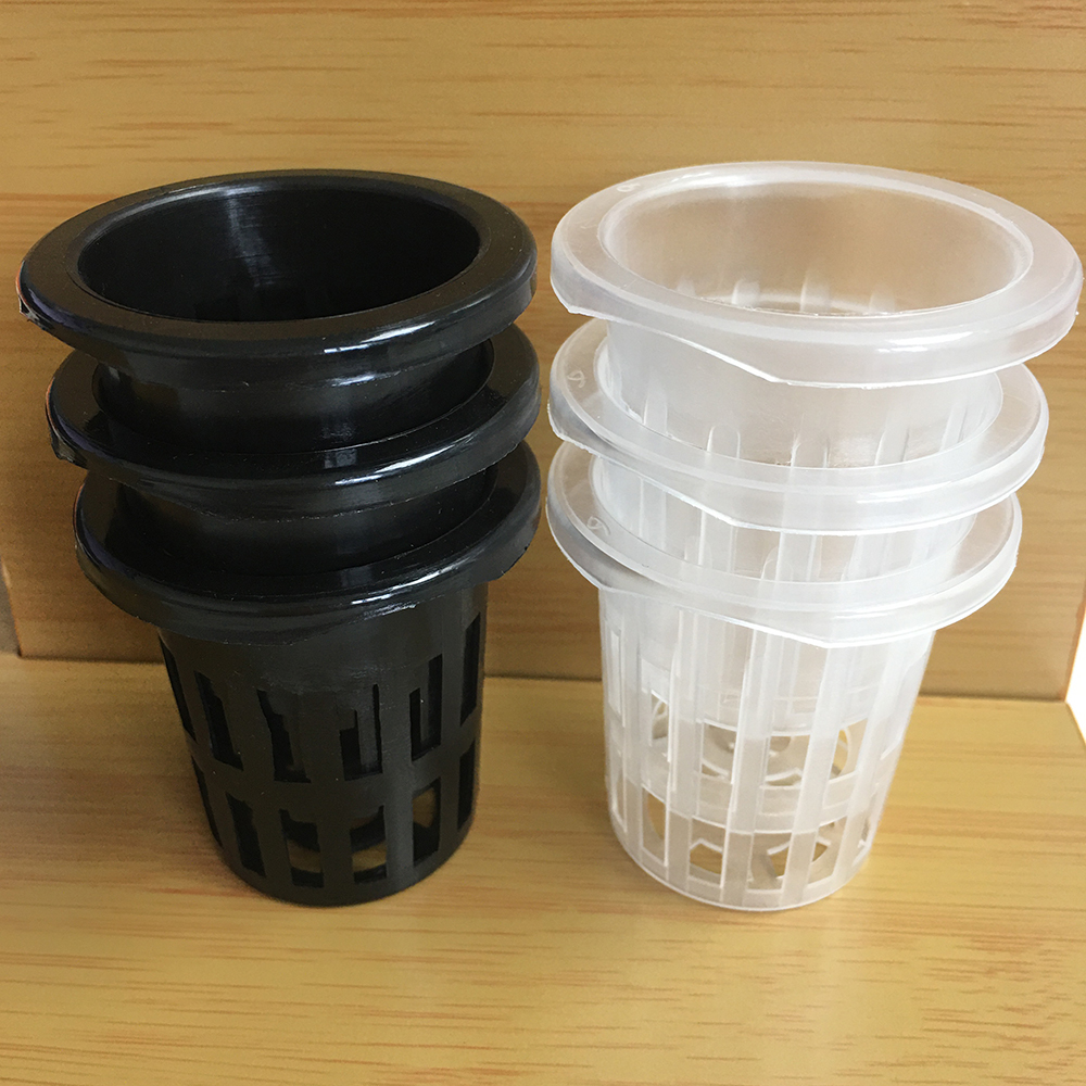 Clear or Black 2" 3" 4" Mesh Hydroponic Plant Pot Durable and Perfect for Hydroponics