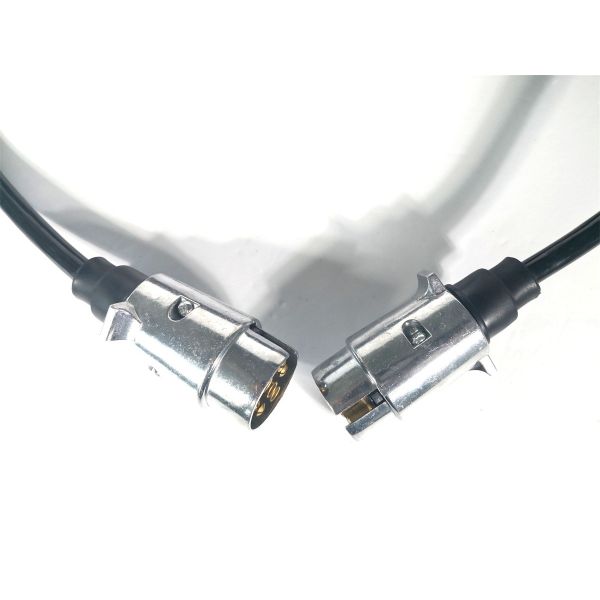 European Trailer Hitch Cables 7 Pole N Type With Metal Plug , ISO 1724 Certification