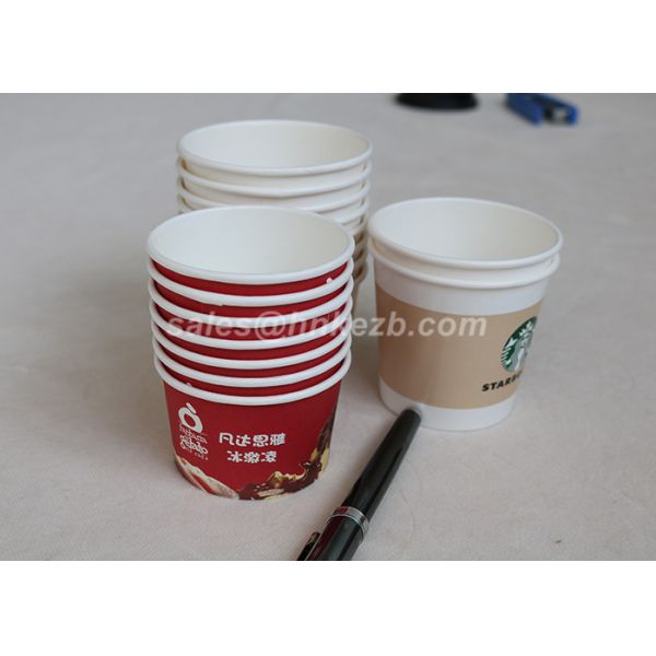 Small Disposable Paper Cups 4oz 115ml / Ice Cream Paper Cups For Birhdays Party