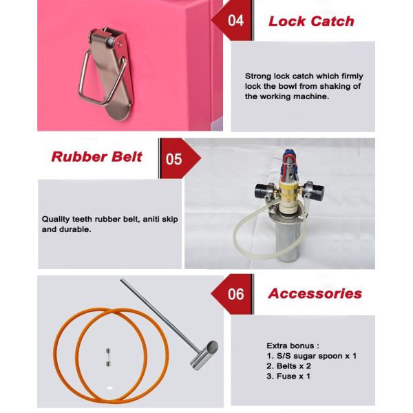 Stainless Steel Snack Bar Equipment / Electric Cotton Candy Floss Machine