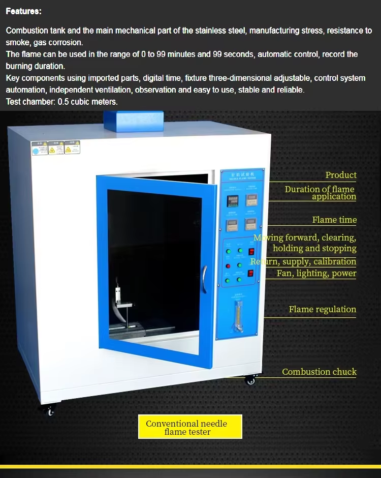 Fire Testing Equipment Glow Wire Tester for Textile Testing OEM Customized Vertical High Accuracy IP65 Protection 1 Year