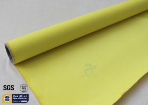 Quality Yellow Acrylic Coated Fiberglass Fabric 0.43MM 15.6OZ Fire Fighting Blanket wholesale