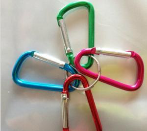 China Fashion high quality metal promotion aluminum clip wholesale carabiner D shape promotion on sale