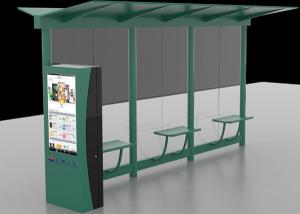 China Auto LCD Outdoor Digital Signage , Digital Bus Stop Shelter Advertising System on sale