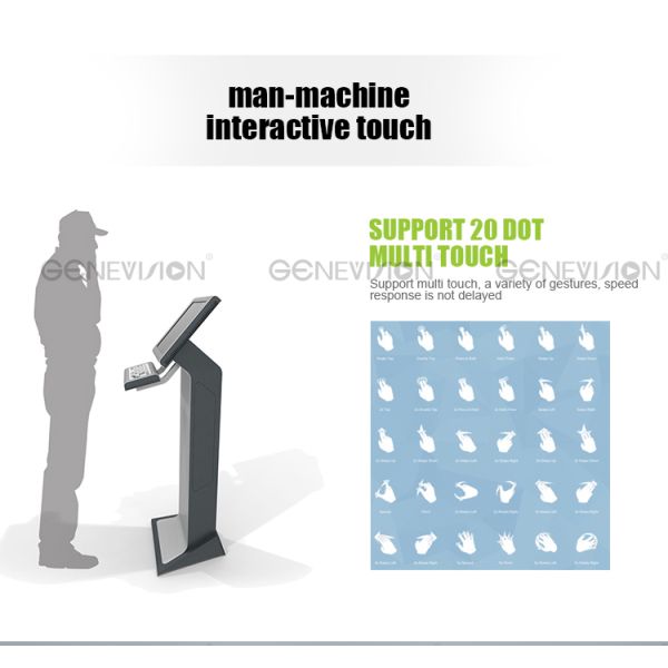 Interactive Call Center 21.5 Inch Smart Touch Screen Kiosk Hospital Patient Informatio Points