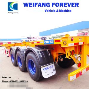 40t Payload Heavy Skeleton Container Chassis Truck Semi Trailer