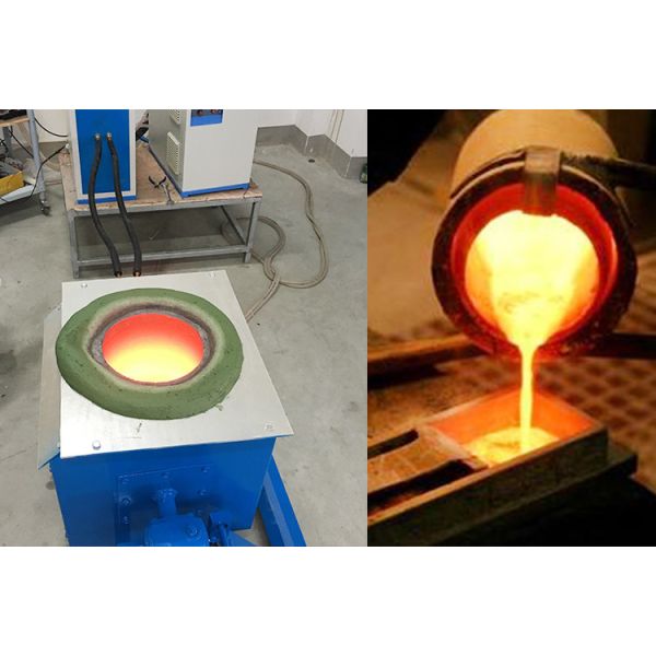 1600C 25kg Medium Frequency Melting Furnace Bronze Lead Zinc Induction Heating Unit