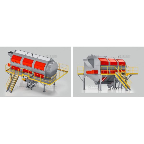 3kW Trommel Screen Machine Long Lifespan Wear Resistant For PET Bottles