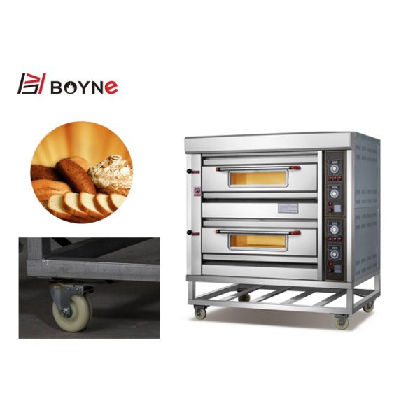 Four Plates 2 Deck 4 Trays Gas Oven For Bakery Bread Shop