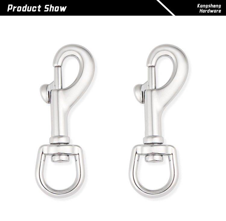 Chrome Snap Swivel Clip Hook 1/2" Eye Bolt Metal Hook 13mm Swivel Snap Hook for Handbags