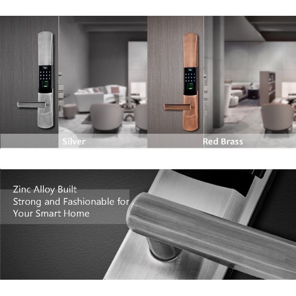 Zinc Alloy Digital Keyless Entry Door Locks , SJ6061 Electronic Security Locks