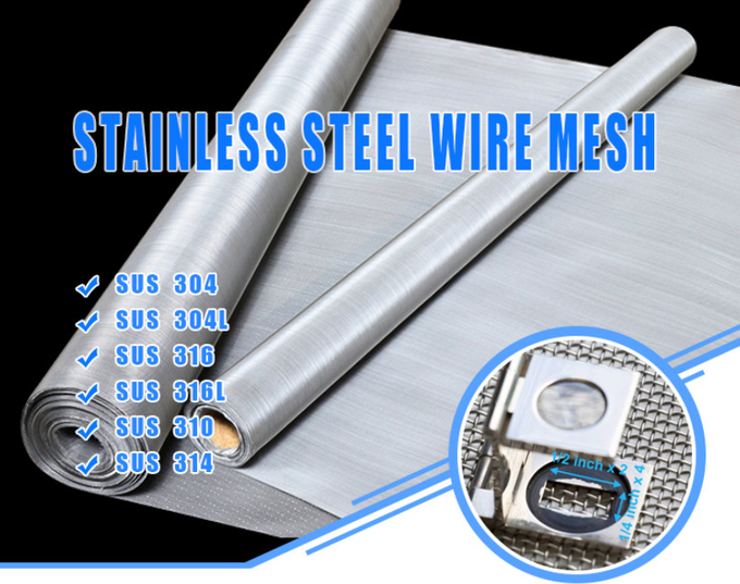 Twill Weave Stainless Steel 304 Filter Woven Wire Cloth For Sieve