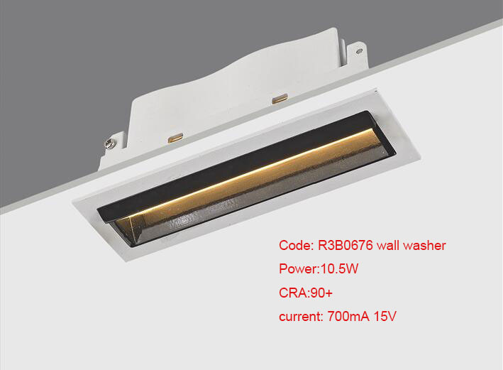 Mini 10.5W Rectangular LED Wall Washer Lights / COB LED Recessed Linear Down Light Laser Blade Aluminum Alloy