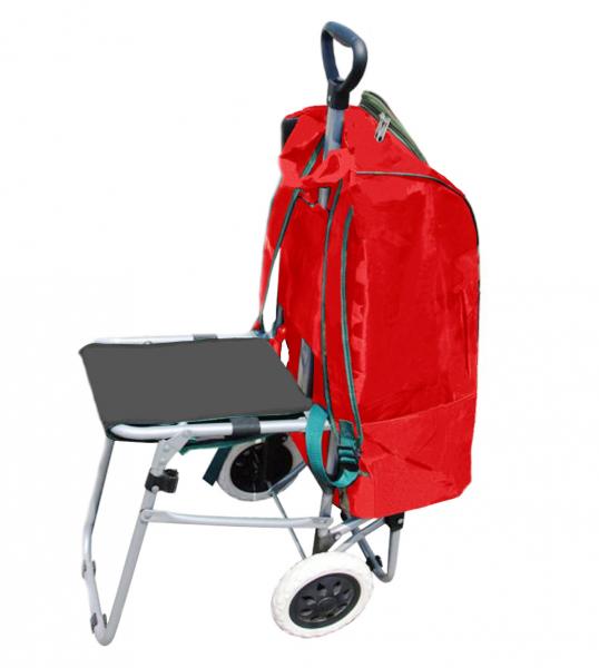 Cheap Multipurpose Shopping Backpack Lightweight Wheeled Shopping Trolley bag Dolly with Seat Stair Climbing Shopping Bag for sale