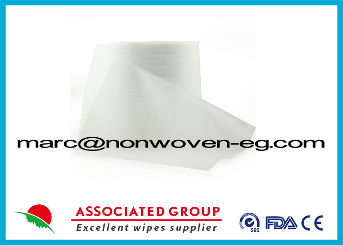 Plain Spunlace Non Woven Cotton Fabric 40gsm 30% Visocose / Rayon And 70% Polyester