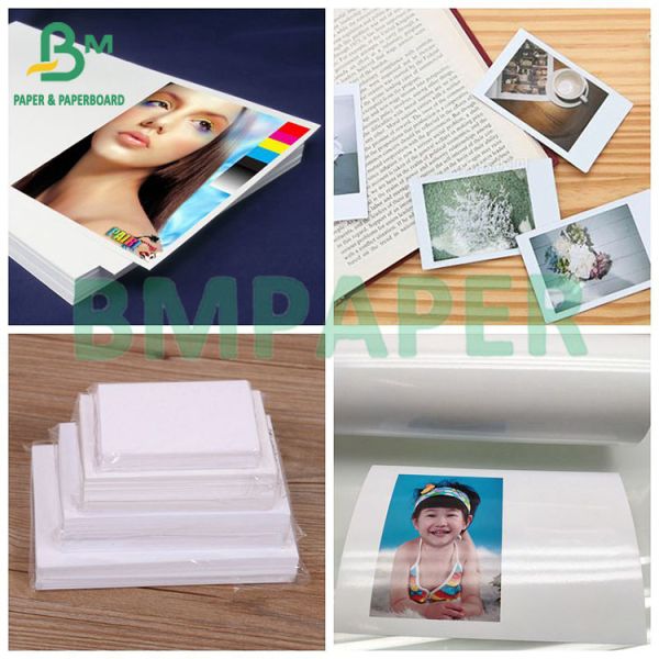 24" 36" Double Side Coated Photographic Paper For Ink Jet Printers High Glossy 120 160gsm