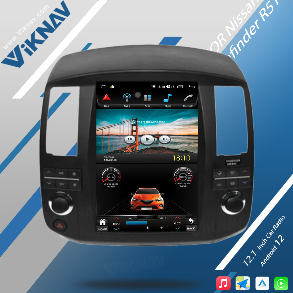 Viknav For Nissan Pathfinder R51 2006-2011 Android Car Radio 12.1 inch GPS with screen Car Audio Stereo Head multimedia
