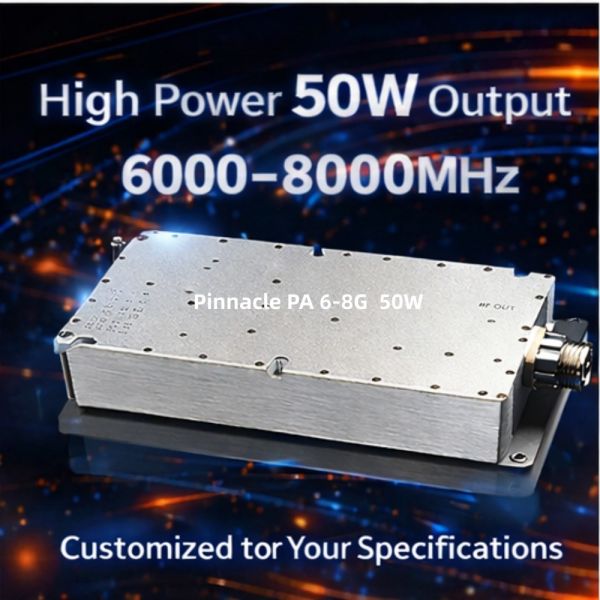 High-Power WiFi 6E RF Jammer Amplifier Module with 50W or 100W Output for 5925-7125 MHz Signal Suppression