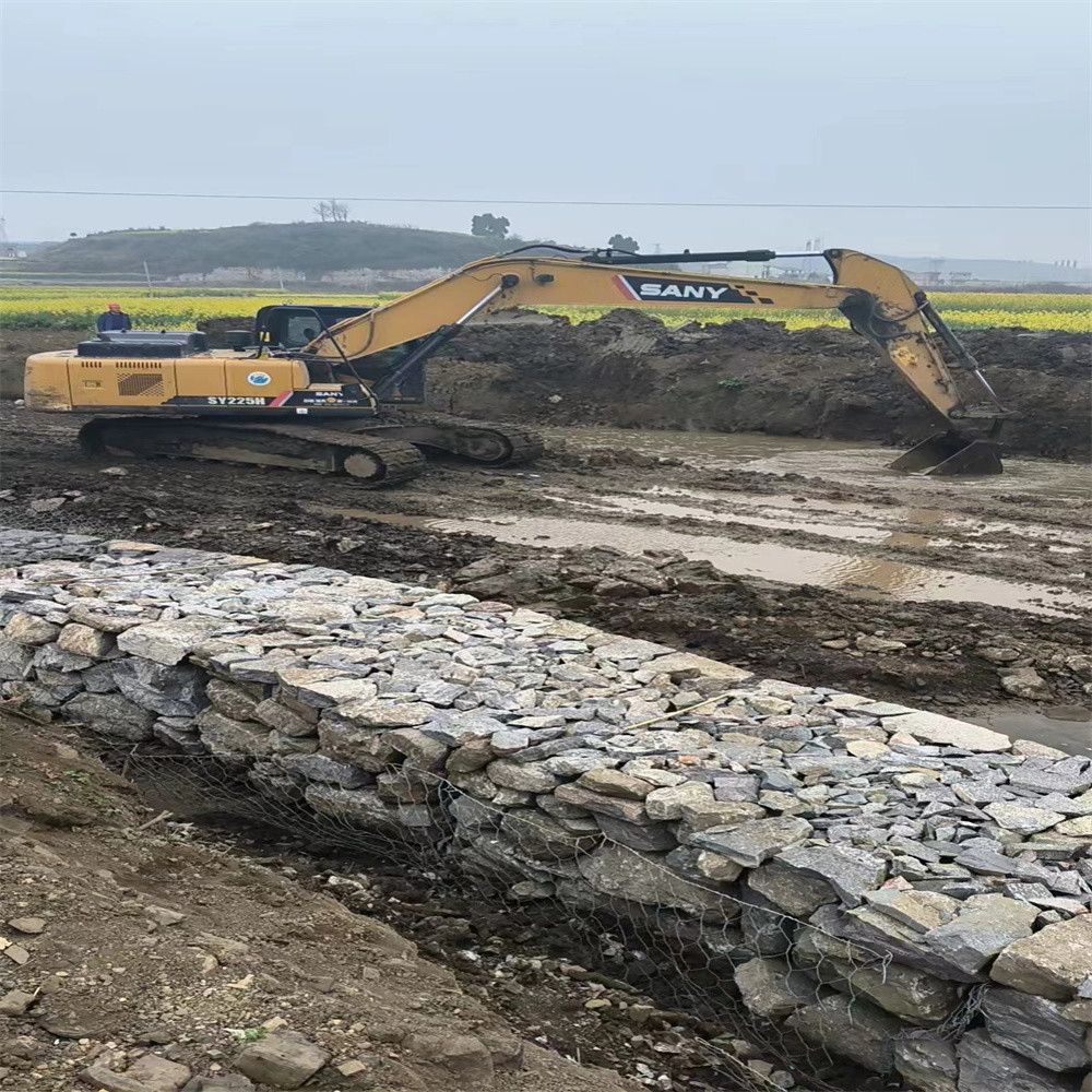 Double Twisted Class A Hexagonal Steel Mesh Gabion Cages for Retaining Walls